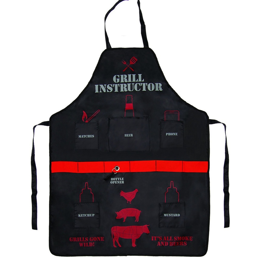 Hammer & Axe Apron. Grill Instructor bottle opener
